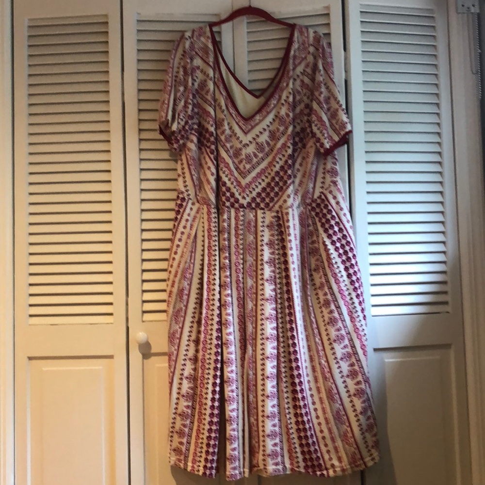 Fit and flare knit dress